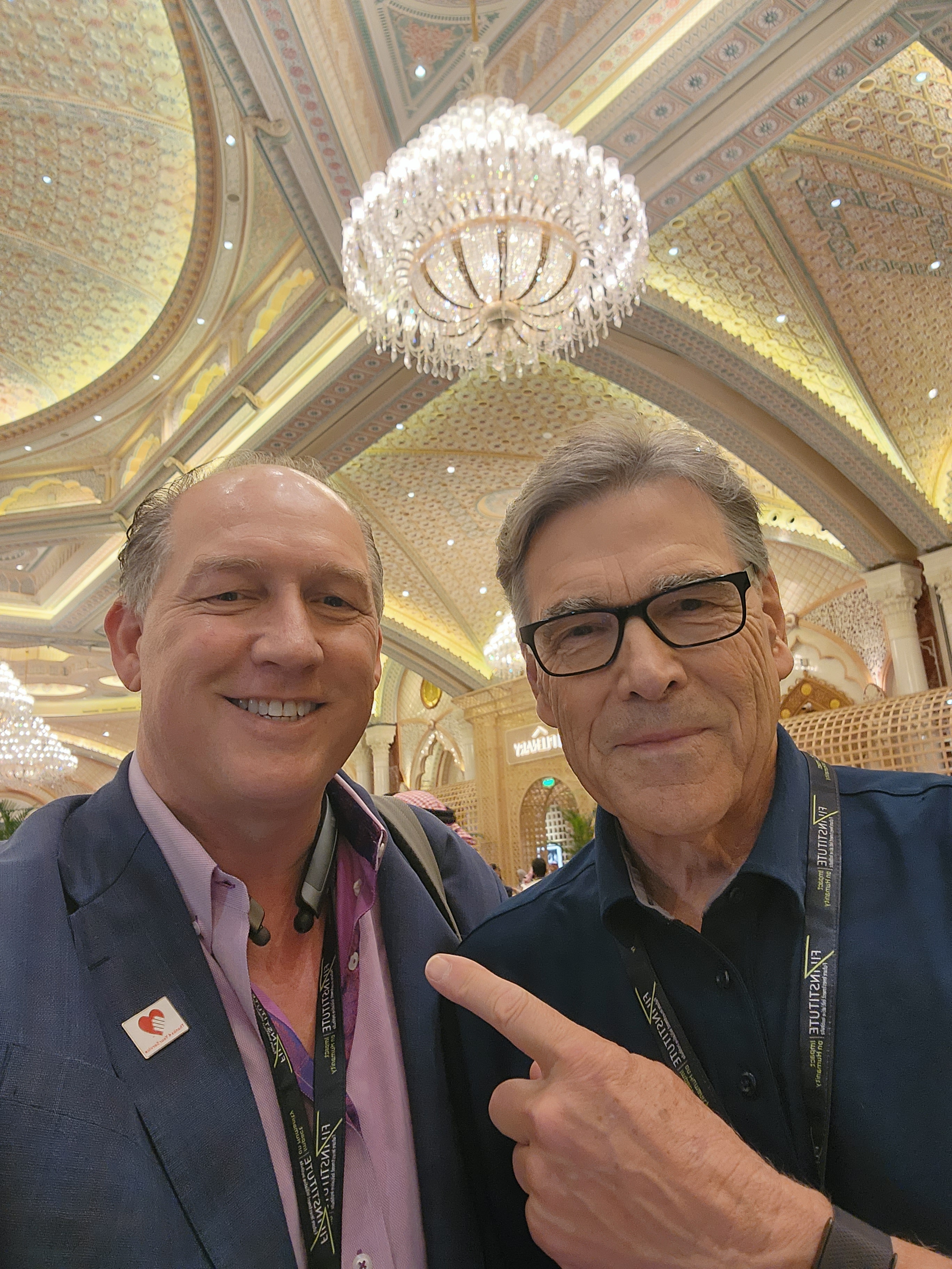 Stephen Meade and Texas Governor Rick Perry FII Riyadh Saudi Arabia